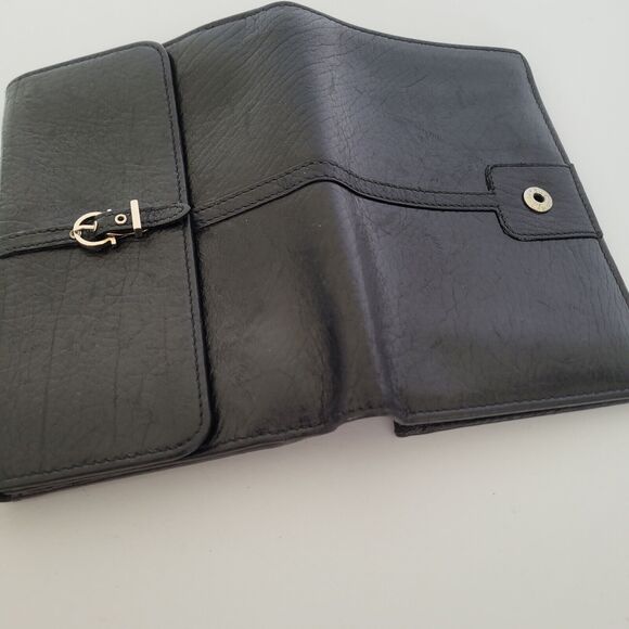Salvatore Ferragamo Wallet Medium Black Unisex Classic Bifold Buckle Quality - Picture 13 of 15